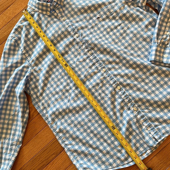 Men’s blue gingham Vineyard Vines Tucker Shirt in EUC - Picture 8 of 11